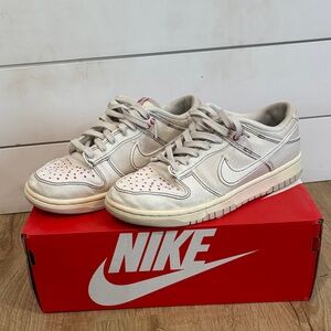 Nike Cream and Red Casual Sneakers